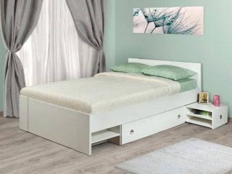 1,5-спальні ліжка (34 фото): стандартні розміри ліжок, моделі з ящиками і матрацом в комплекті. Якою повинна бути ширина ліжка?