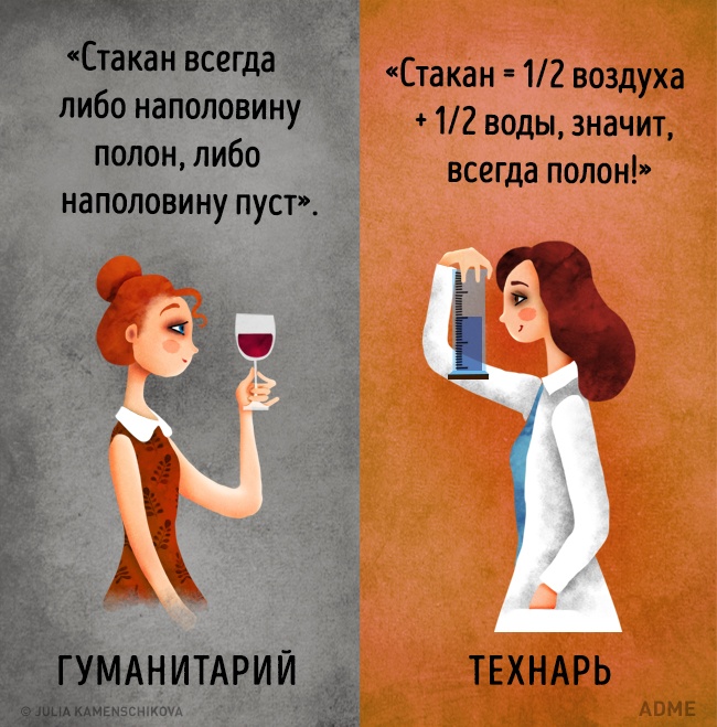 13 відмінностей технарів від гуманітаріїв
