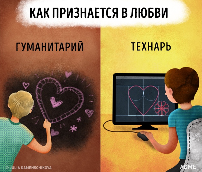 13 відмінностей технарів від гуманітаріїв