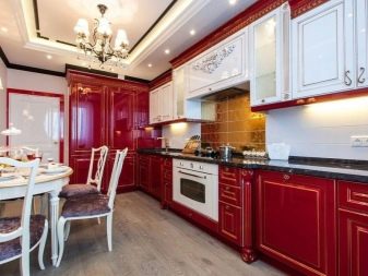 Червоно-біла кухня (65 фото): кухня білий верх червоний низ в дизайні інтер’єру. Які шпалери підійдуть до кухонного гарнітуру в червоно-білому кольорі?