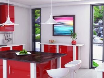 Червоно-біла кухня (65 фото): кухня білий верх червоний низ в дизайні інтер’єру. Які шпалери підійдуть до кухонного гарнітуру в червоно-білому кольорі?
