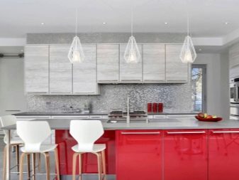 Червоно-біла кухня (65 фото): кухня білий верх червоний низ в дизайні інтер’єру. Які шпалери підійдуть до кухонного гарнітуру в червоно-білому кольорі?