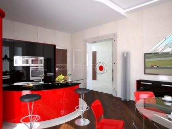 Червоно-біла кухня (65 фото): кухня білий верх червоний низ в дизайні інтер’єру. Які шпалери підійдуть до кухонного гарнітуру в червоно-білому кольорі?