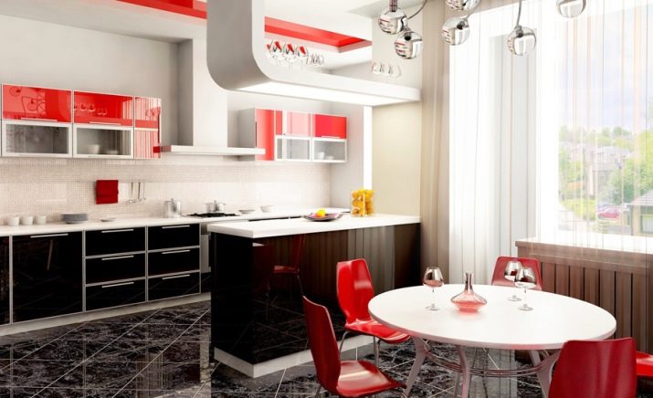 Червоно-біла кухня (65 фото): кухня білий верх червоний низ в дизайні інтер’єру. Які шпалери підійдуть до кухонного гарнітуру в червоно-білому кольорі?