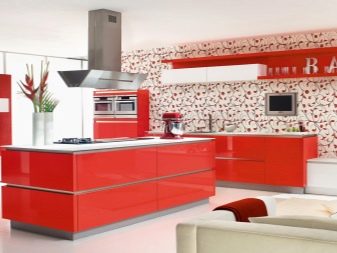 Червоно-біла кухня (65 фото): кухня білий верх червоний низ в дизайні інтер’єру. Які шпалери підійдуть до кухонного гарнітуру в червоно-білому кольорі?