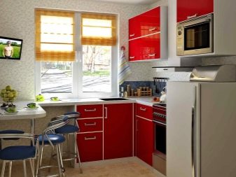 Дизайн маленької кухні 5 кв. м з холодильником (70 фото): планування кімнати 5 квадратних метрів, малогабаритні кутові кухонні гарнітури в інтер’єрі