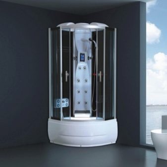 Душові кабіни з високим піддоном: кутові та прямокутні моделі, 80х80 і 90х90, 100 на 80 і 100х100, 110 на 80 і 120х80, асиметричні та інші