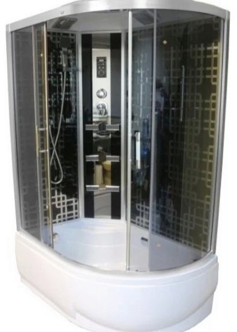 Душові кабіни з високим піддоном: кутові та прямокутні моделі, 80х80 і 90х90, 100 на 80 і 100х100, 110 на 80 і 120х80, асиметричні та інші