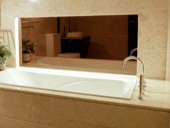 Дзеркало у ванну (169 фото): огляд дзеркал з дерева і інших матеріалів у ванну кімнату, дизайн дзеркал і ширина 120 і 100, 80 і 60 см, відгуки