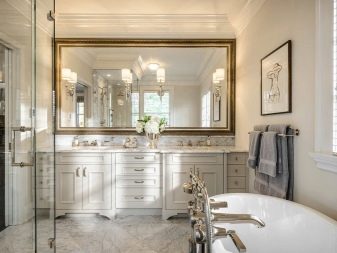 Дзеркало у ванну (169 фото): огляд дзеркал з дерева і інших матеріалів у ванну кімнату, дизайн дзеркал і ширина 120 і 100, 80 і 60 см, відгуки