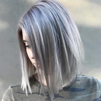 Каре з попелястим кольором волосся (31 фото): варіанти попелястого блонда на подовженому каре і з рівним зрізом, з темними корінням і з чубком