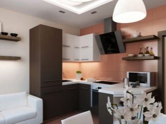 Кухні-вітальні 13 кв. м (58 фото): варіанти дизайну інтер’єру кухні-їдальні з диваном та іншої меблями