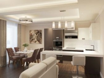 Кухня-вітальня 12 кв. м (62 фото): дизайн інтер’єру і планування кухні-вітальні 12 квадратів