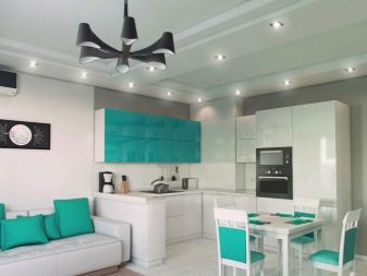 Кухня-вітальня 12 кв. м (62 фото): дизайн інтер’єру і планування кухні-вітальні 12 квадратів