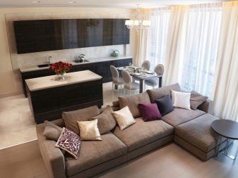 Кухня-вітальня 12 кв. м (62 фото): дизайн інтер’єру і планування кухні-вітальні 12 квадратів