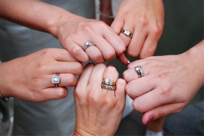 На який палець одягають обручку (73 фото): на якій руці слід носити кільце для заручин і як його вибрати