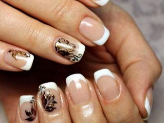 Особливості чорно-білого френча на нігтях (54 фото): дизайн французького манікюру в чорно-білому кольорі