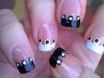 Особливості чорно-білого френча на нігтях (54 фото): дизайн французького манікюру в чорно-білому кольорі