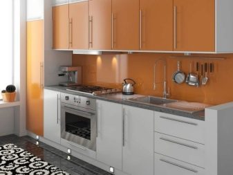 Персикові кухні (61 фото): нюанси вибору кухонного гарнітура кольору персика в інтер’єр, поєднання персикового з іншими тонами, варіанти дизайну
