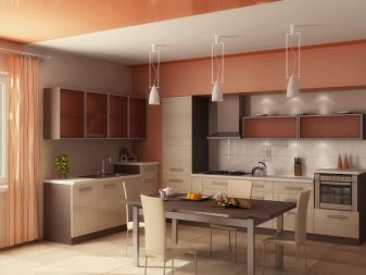 Персикові кухні (61 фото): нюанси вибору кухонного гарнітура кольору персика в інтер’єр, поєднання персикового з іншими тонами, варіанти дизайну