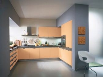 Персикові кухні (61 фото): нюанси вибору кухонного гарнітура кольору персика в інтер’єр, поєднання персикового з іншими тонами, варіанти дизайну