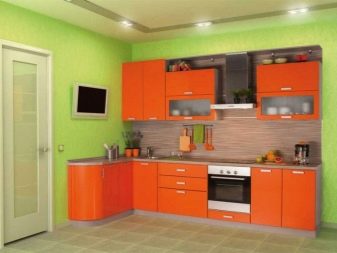 Персикові кухні (61 фото): нюанси вибору кухонного гарнітура кольору персика в інтер’єр, поєднання персикового з іншими тонами, варіанти дизайну
