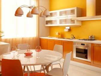Персикові кухні (61 фото): нюанси вибору кухонного гарнітура кольору персика в інтер’єр, поєднання персикового з іншими тонами, варіанти дизайну