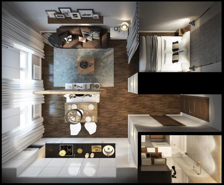 200 идей дизайна интерьера однокомнатной хрущевки с фото ?