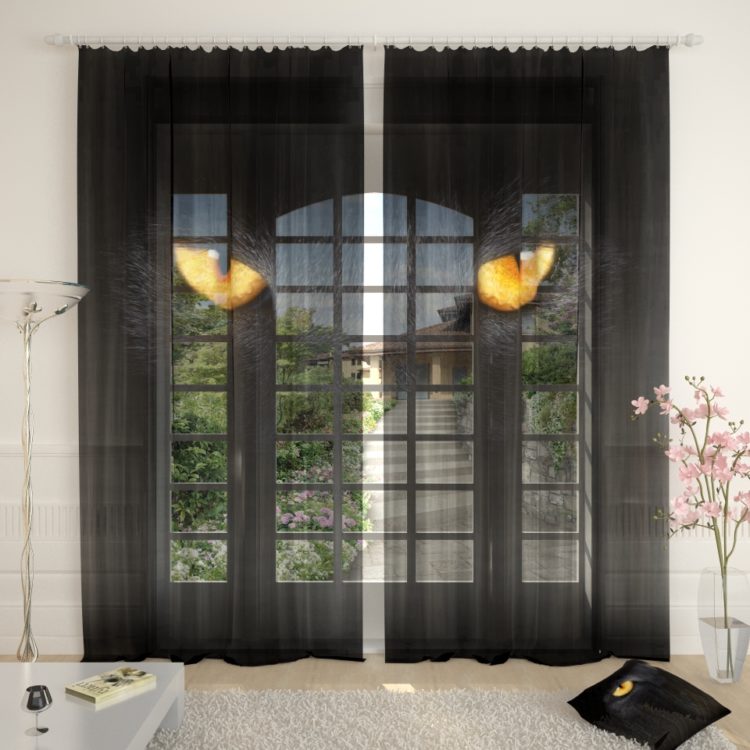 200 идей дизайна интерьера с черной тюлью с фото ?