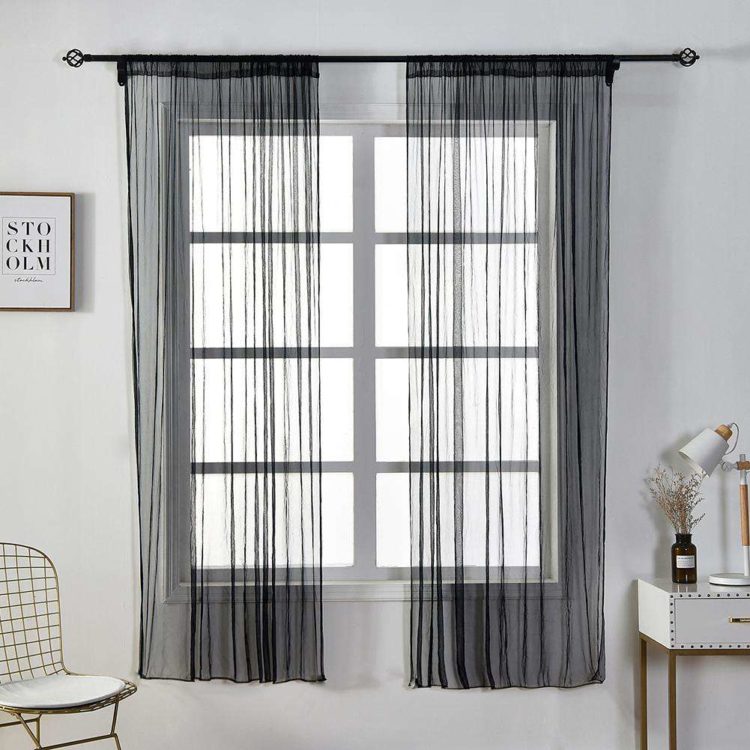 200 идей дизайна интерьера с черной тюлью с фото ?