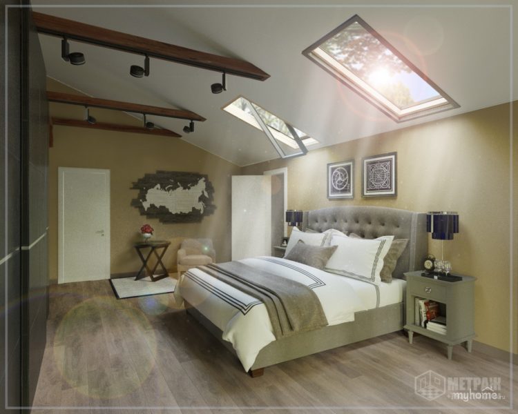200 идей дизайна интерьера спальни на мансарде с фото ?