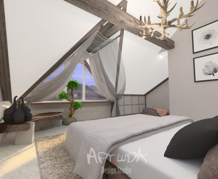 200 идей дизайна интерьера спальни на мансарде с фото ?