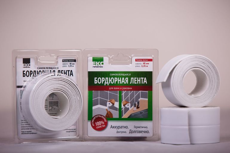 Бордюрная самоклеящаяся лента для ванны: монтаж и отзывы