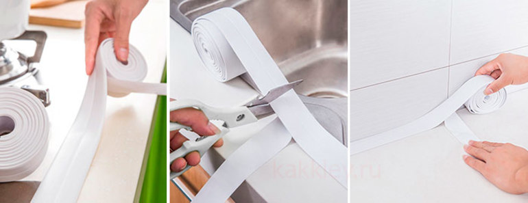 Бордюрная самоклеящаяся лента для ванны: монтаж и отзывы