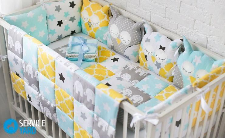 Бортики в кроватку фото ? для новорожденных, выкройки для бортиков в детскую кроватку