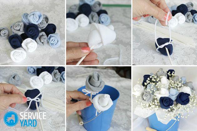 Букет из носков для мужчины своими руками