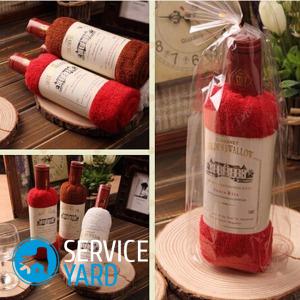 Бутылка из полотенца своими руками