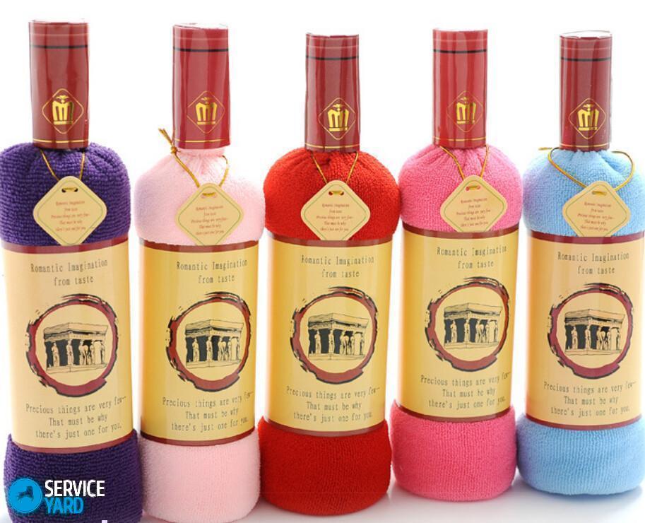 Бутылка из полотенца своими руками