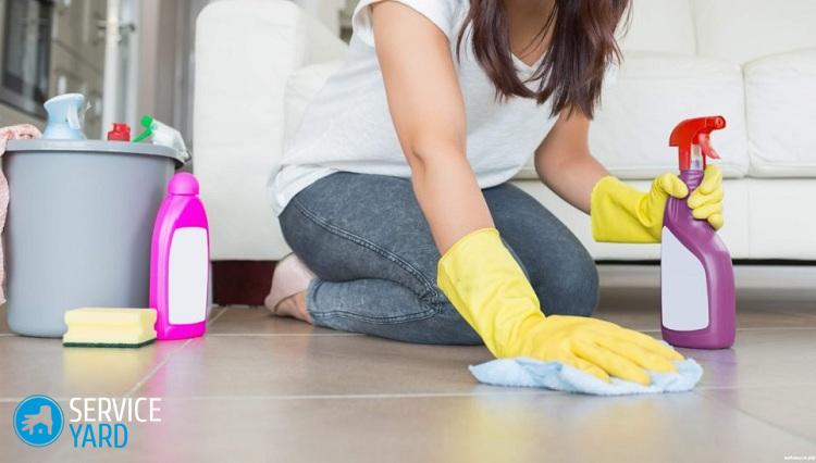 Чем отмыть пол после ремонта от побелки?