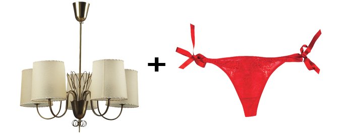 Червоні труси на люстрі – для залучення грошей і любові