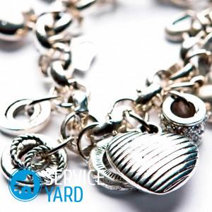 Чистка серебра с камнями