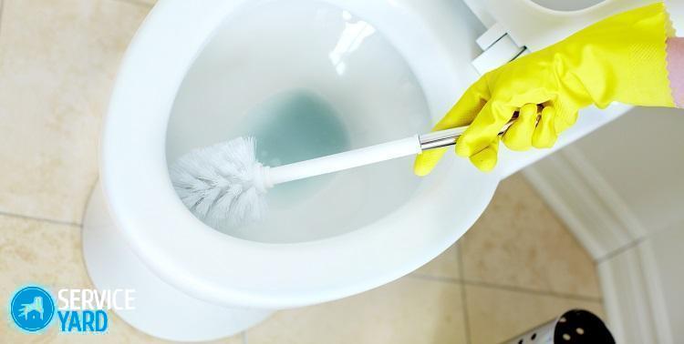 Чистка унитаза содой и уксусом