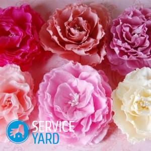 Цветы из бумаги на стену