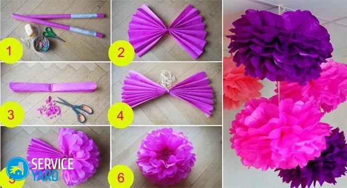 Цветы из салфеток своими руками