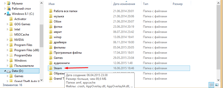 Де знаходяться скріншоти і гри в папці Steam?
