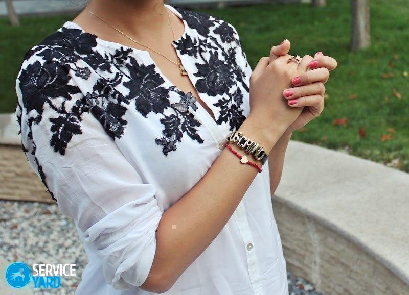 Декор одежды кружевом своими руками