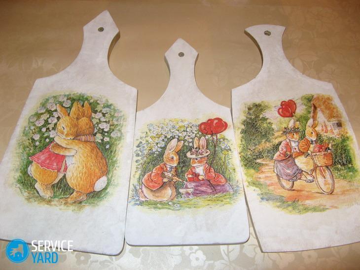 Декупаж доски салфетками своими руками