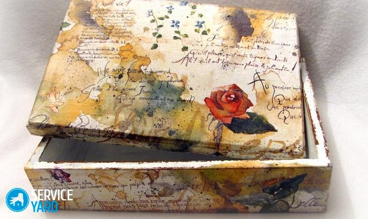 Декупаж картона своими руками салфеткой