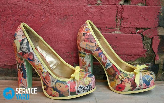 Декупаж обуви своими руками