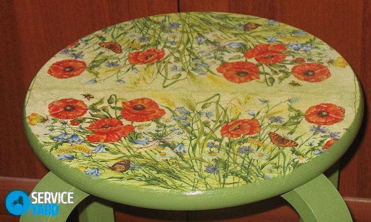 Декупаж табуретки своими руками
